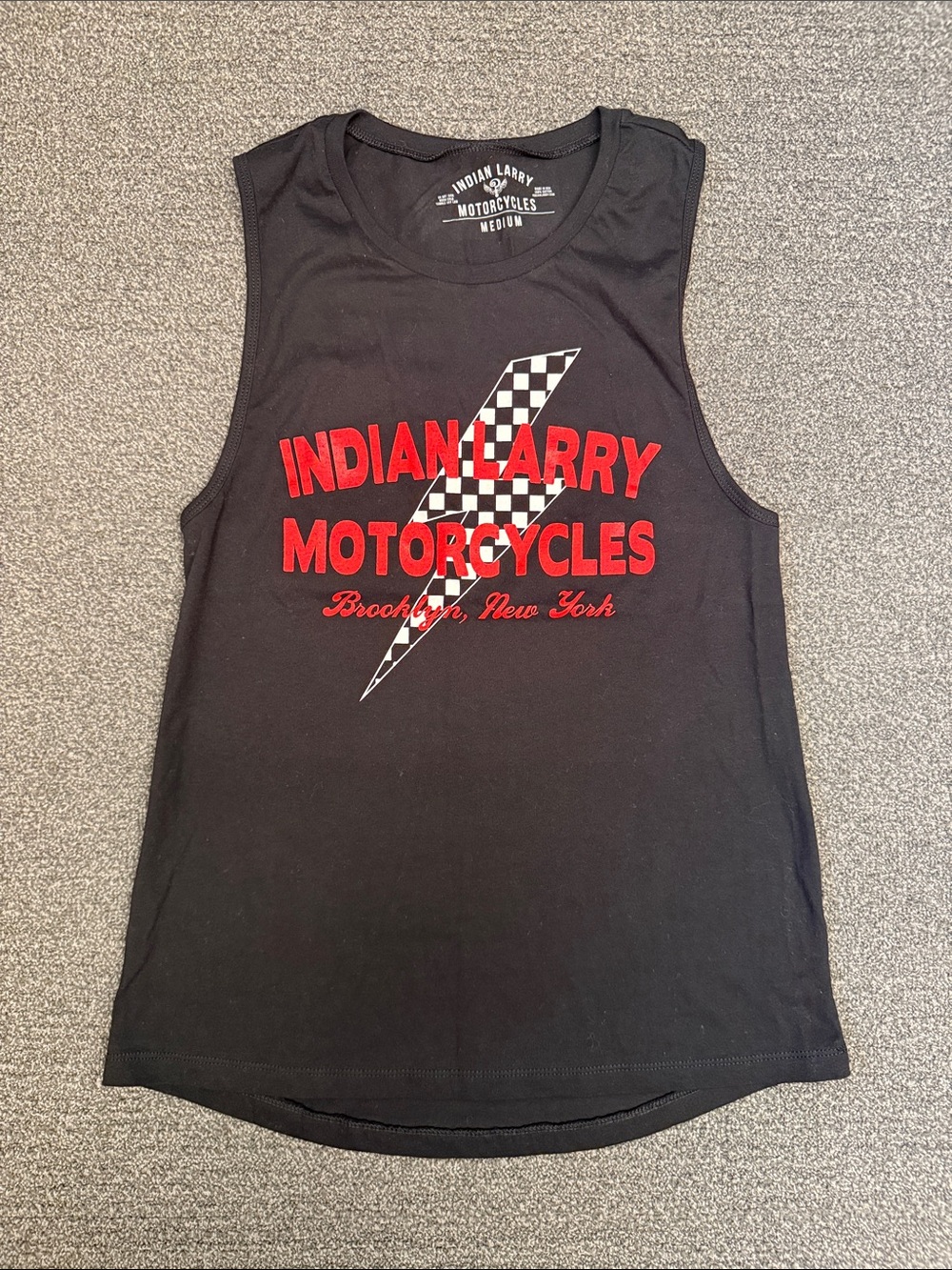 Indian Larry Motorcycles Tank Top in Black